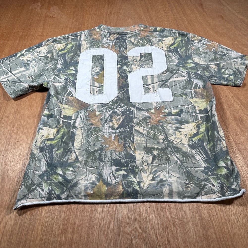 PacSun Graphic Tee Mens L Green Camo Chaos 02 Streetwear Short Sleeve Shirt - Picture 3 of 9